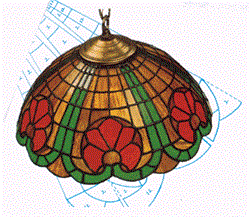 Globe Form Stained Glass Lampshades