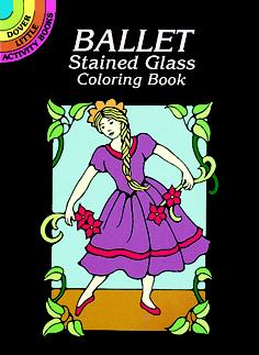 Ballet Stained Glass Coloring Book (Pocket-Sized)