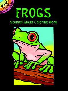 Frogs Stained Glass Coloring Book (Pocket-Sized)