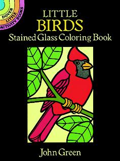 Little Birds Stained Glass Coloring Book (Pocket-Sized)