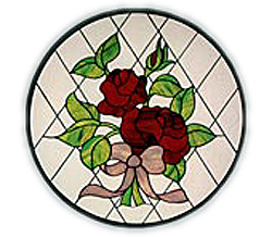 Carolyn Kyle Stained Glass Pattern - Rose Bouquet (CKE-8)