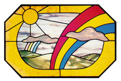 Carolyn Kyle Stained Glass Pattern - Double Rainbow (CKE-14)
