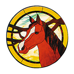 Carolyn Kyle Stained Glass Pattern -  Horse with Branches (CKE-25)