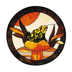 Carolyn Kyle Stained Glass Pattern -  Frog on Mushroom (CKE-27)
