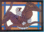 J-6 Eagle At Rest Discount Stained Glass Pattern (Hidden House)
