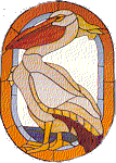 J-8 Pelican Pete Discount Stained Glass Pattern (Hidden House)