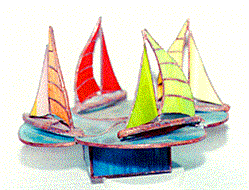 W-D Stained Glass Sailboat Music Box Kit