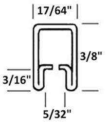 3/8" Adjustable U Zinc - Outer Bar
