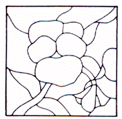 WP-4 Pansy Stained Glass Window Pattern