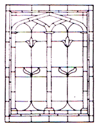 WP-5 Victorian Stained Glass Window Pattern