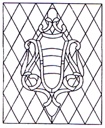 WP-45 Victorian Stained Glass Window Pattern