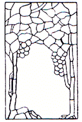 WP-56 Grape Arbor Stained Glass Window Pattern