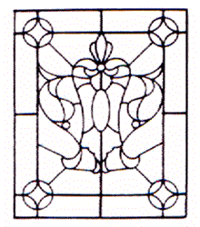 WP-66 Victorian Stained Glass Window Pattern