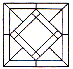 WP-71 Geometric Stained Glass Window Pattern