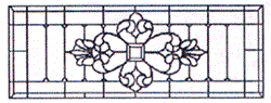 W-D Formal Transom Stained Glass Window Pattern