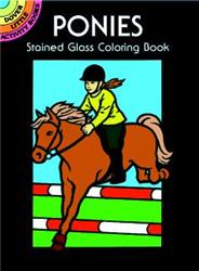 Ponies Stained Glass Coloring Book (Pocket-Sized)