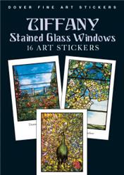 Tiffany Stained Glass Windows 16 Art Stickers (Pocket-Sized)