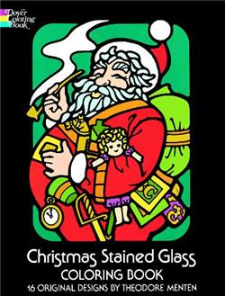 Christmas Stained Glass Coloring Book