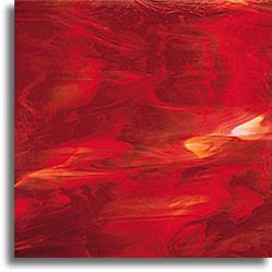 Spectrum Cherry Red Swirled with White, Translucent Fusible (357-1SF)