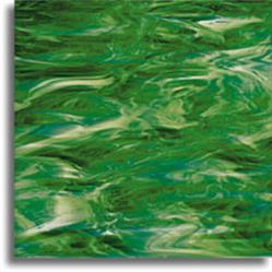 Spectrum Dark Emerald Green swirled with White Fusible (327-6SF)