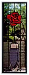 Carolyn Kyle Stained Glass Pattern -  Rosebud Vase (CKE-69)