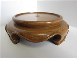 Faux Oak 4" Decorative Lamp Base Bottom, with lip