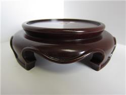 Faux Walnut 4" Decorative Lamp Base Bottom, with lip