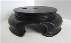 Black 4" Decorative Lamp Base Bottom, Flat Top