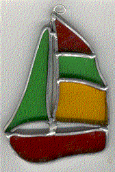 Patchwork Sailboat Stained Glass Suncatcher Kit