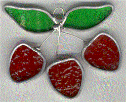 Sedate Strawberries Stained Glass Suncatcher Kit