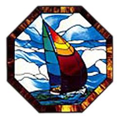 Carolyn Kyle Stained Glass Pattern - Sailboat Window (CKE-55 )