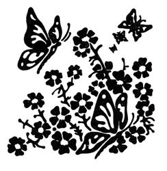 Peel 'N' Etch Butterflies 'n' Floral