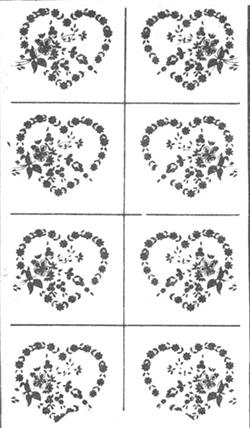 Rub 'N' Etch Floral Hearts