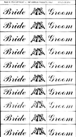 Rub 'N' Etch Bride and Groom