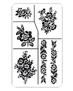 Rub 'N' Etch  Floral 8