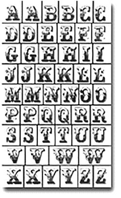 Rub 'N' Etch Alphabet