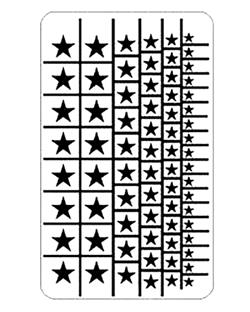 Rub 'N' Etch Stars
