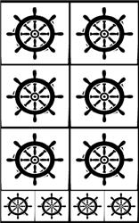 Rub 'N' Etch Ship's Wheel