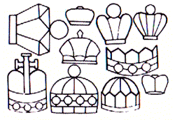 Suncatcher patterns - Crowns (D-9)