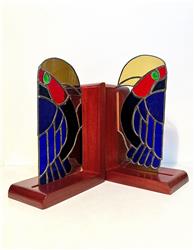 Dark Wooden Bookends - Cherry Finish