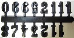 1/2" Black Stick-On 12-Number Clock Numerals