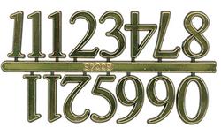 3/4" Gold Stick-On 12-Number Clock Numerals