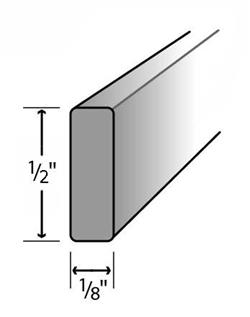Galvanized Flat Steel Reinforcing Bar 1/2" x 1/8"