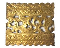 Solid brass gallery (banding), per foot
