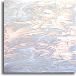 Spectrum Clear Swirled with White, Wispy Fusible (309SF)