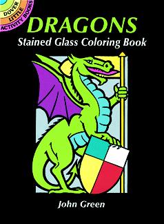 Dragons Stained Glass Coloring Book (Pocket-Sized)