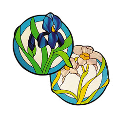 Carolyn Kyle Stained Glass Pattern -  Flower Duet (CKE-1)