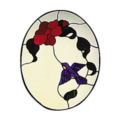 Carolyn Kyle Stained Glass Pattern - Bird & Flower (CKE-22)