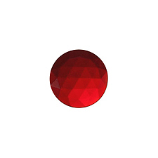 15mm (5/8") Red Round Faceted Jewel