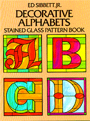 Decorative Alphabet Stained Glass Pattern Book